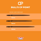 Bulls CP Dartspitzen - Stahlspitze - Mikro Grip