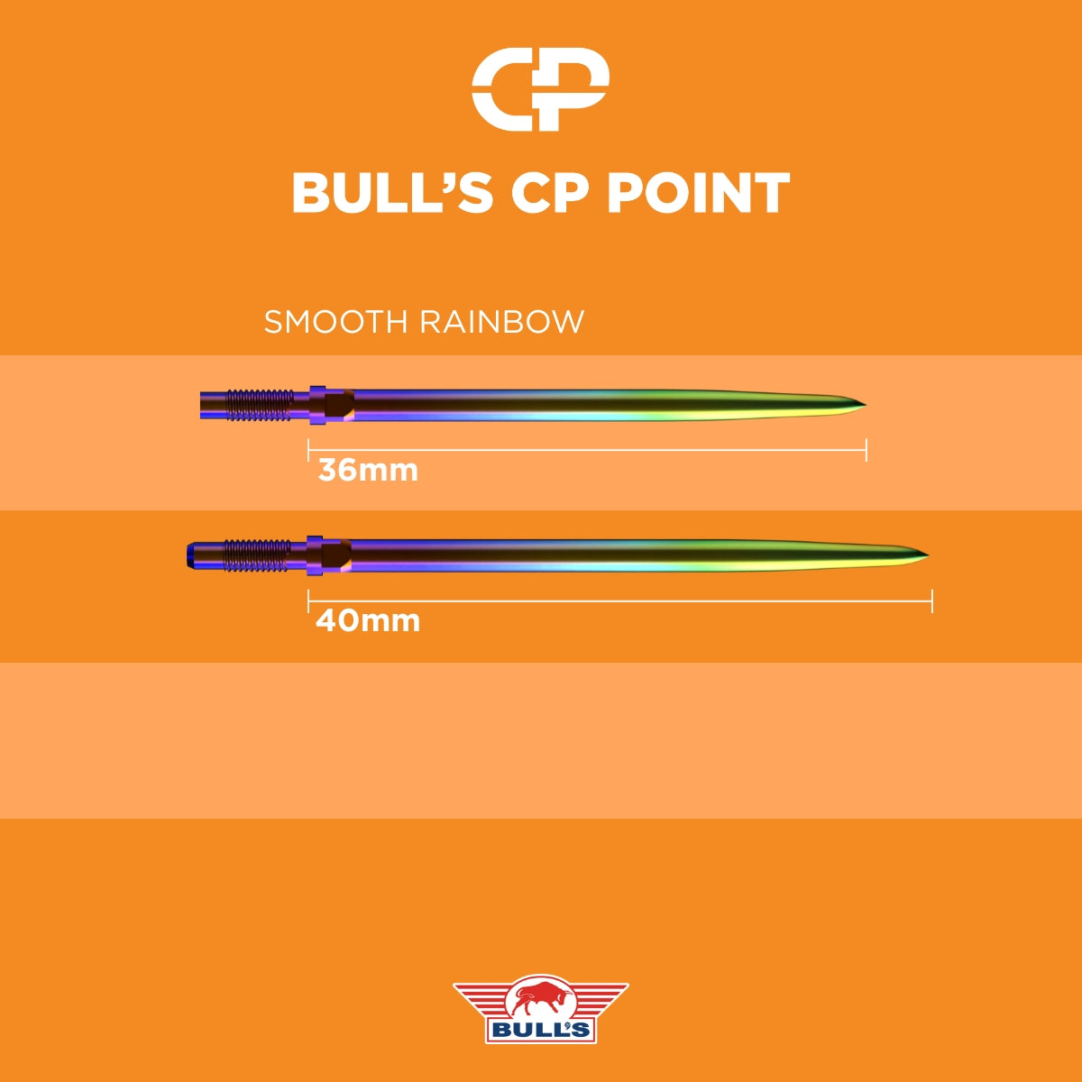 Bulls CP Dartspitzen - Stahlspitze - Glatt
