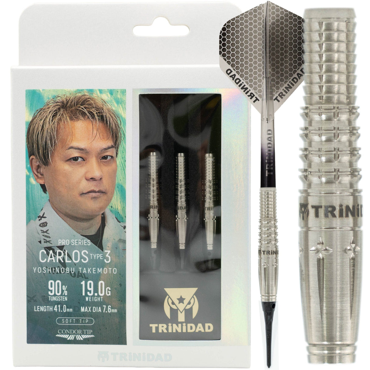 Trinidad Pro Darts - Stahlspitze - 90% Tungsten - Carlos 3 - 21g