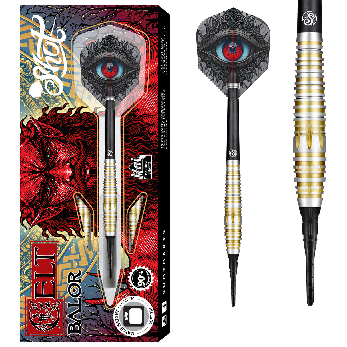 Shot Celt Darts - Welche Spitze - 90% Tungsten - Balor - 20g