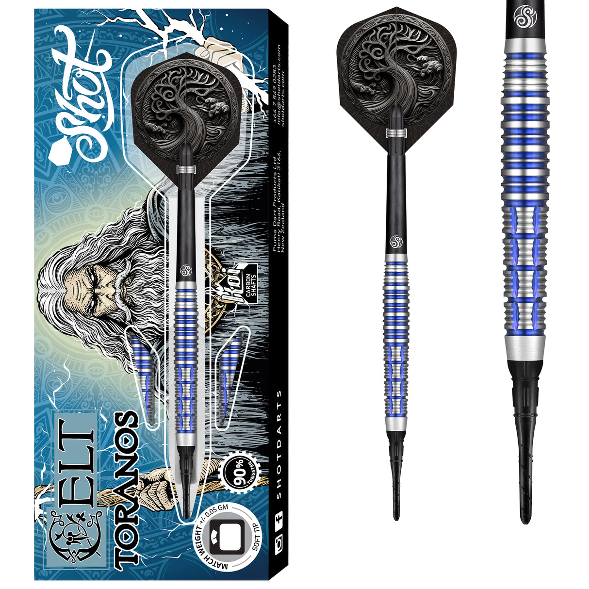 Shot Celt Darts - Welche Spitze - 90% Tungsten - Toranos - 20g