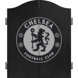 Chelsea Football Dartboard Cabinet - Official Licensed - C4 - Monochrome