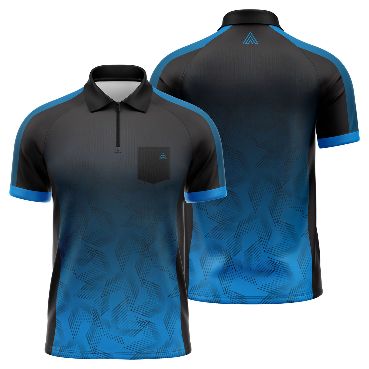 Arraz - Chevron - Schwarz & Blau - Dart Shirt -  Youth