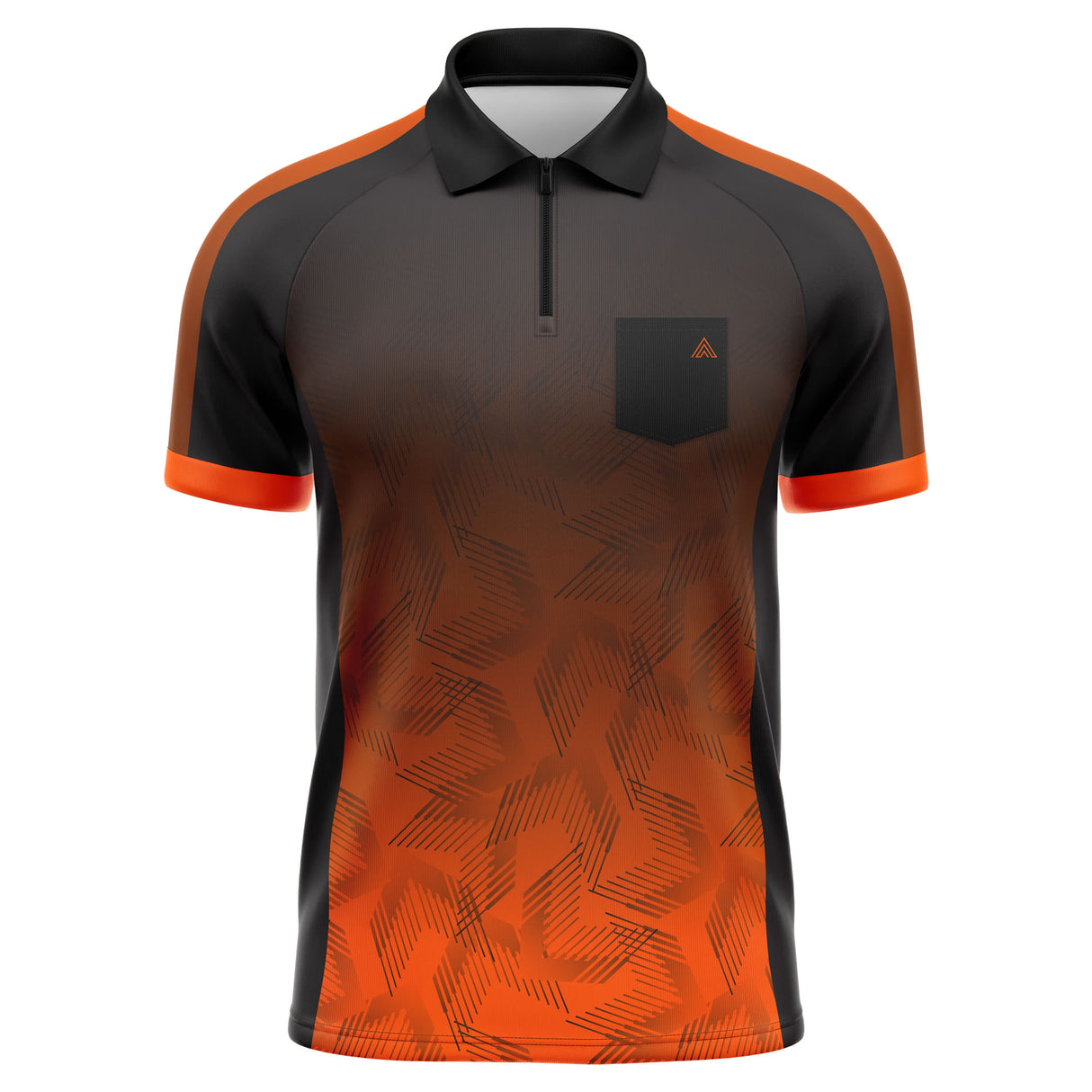 Arraz - Chevron - Schwarz & Orange - Dart Shirt