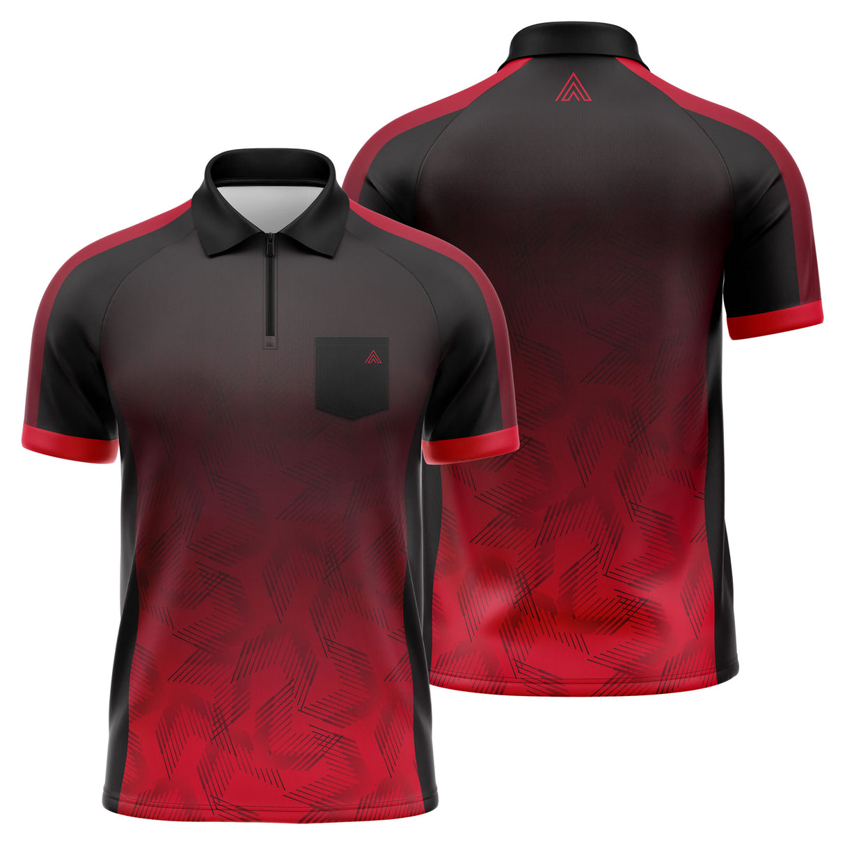 Arraz - Chevron - Schwarz & Rot - Dart Shirt