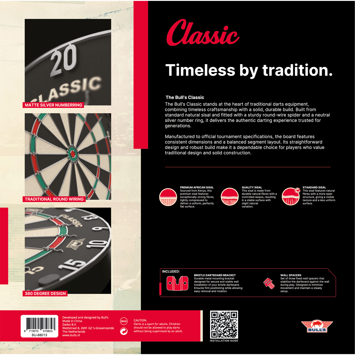 Bulls Classic Dartboard - Runddrahtsystem
