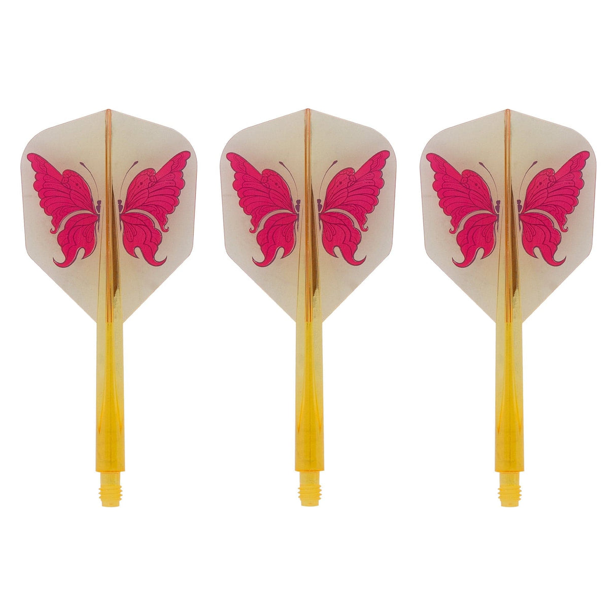 Condor AXE Dart Flights - Small - Swallowtail Butterfly - Clear Yellow