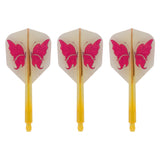 Condor AXE Dart Flights - Small - Swallowtail Butterfly - Clear Yellow