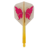 Condor AXE Dart Flights - Small - Swallowtail Butterfly - Clear Yellow