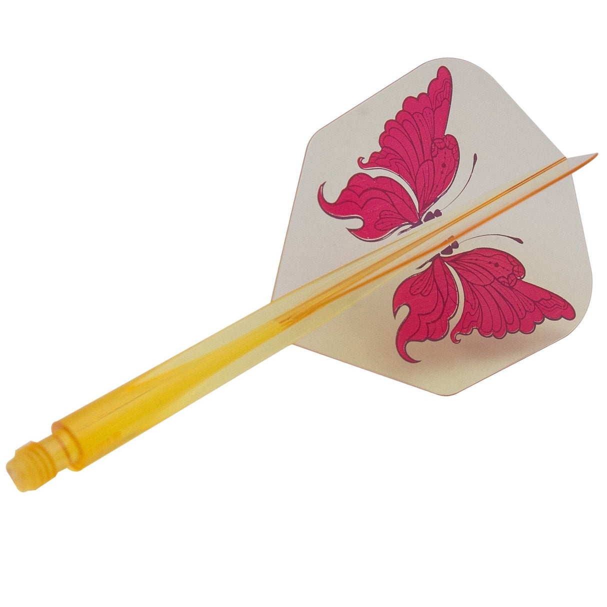 Condor AXE Dart Flights - Small - Swallowtail Butterfly - Clear Yellow