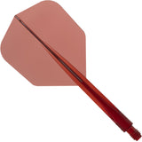 Condor AXE Dart Flights - Small - Clear Red Short