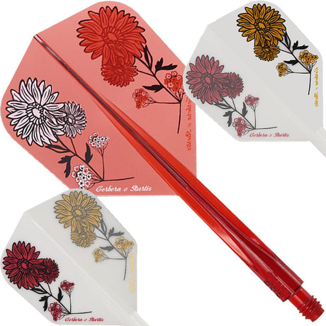 Condor AXE Player Series Dart Flights - Gerbera & Statice - Small - Mix Short