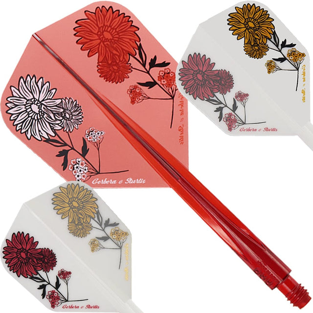 Condor AXE Player Series Dart Flights - Gerbera & Statice - Small - Mix Short