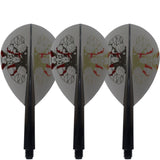 *Condor Dart Flights - Zero Stress - Teardrop - The Bull - Clear Black