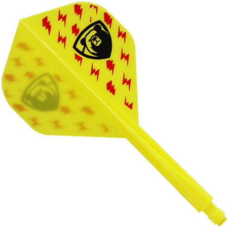 *Condor AXE Player Series Dart Flights - Miyu Miyawaki - Thunderbolt Bear - Standard - Yellow Short