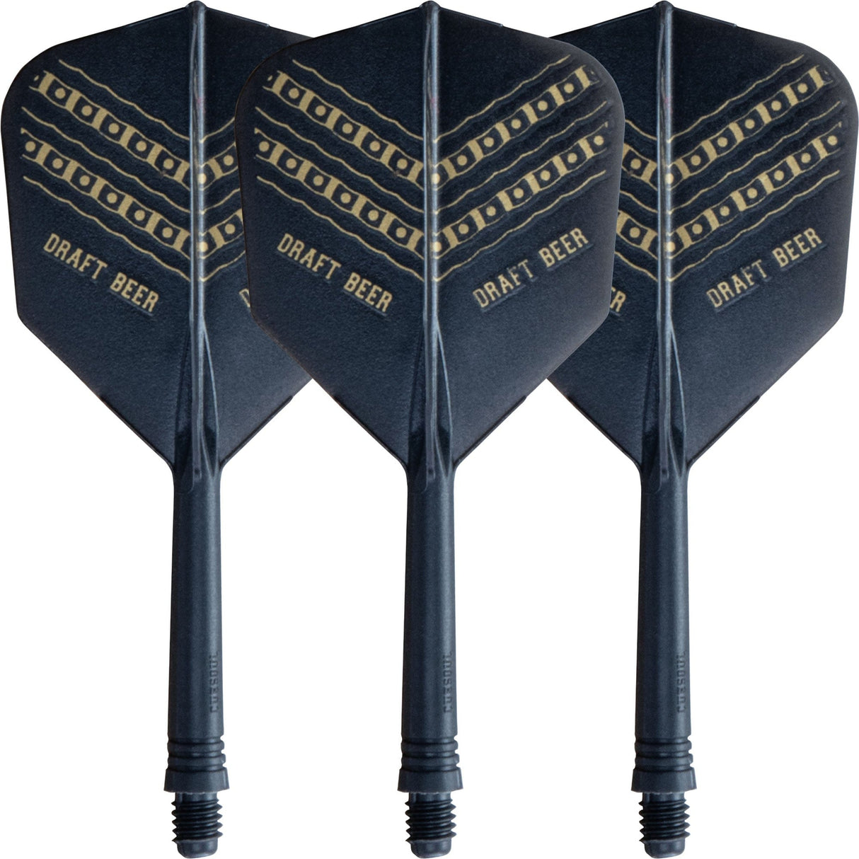 Cuesoul AK5 Integrated Dart Shaft and Flights - Standard - Black - Draft Beer Medium