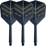 Cuesoul AK5 Integrated Dart Shaft and Flights - Standard - Black - Draft Beer Medium