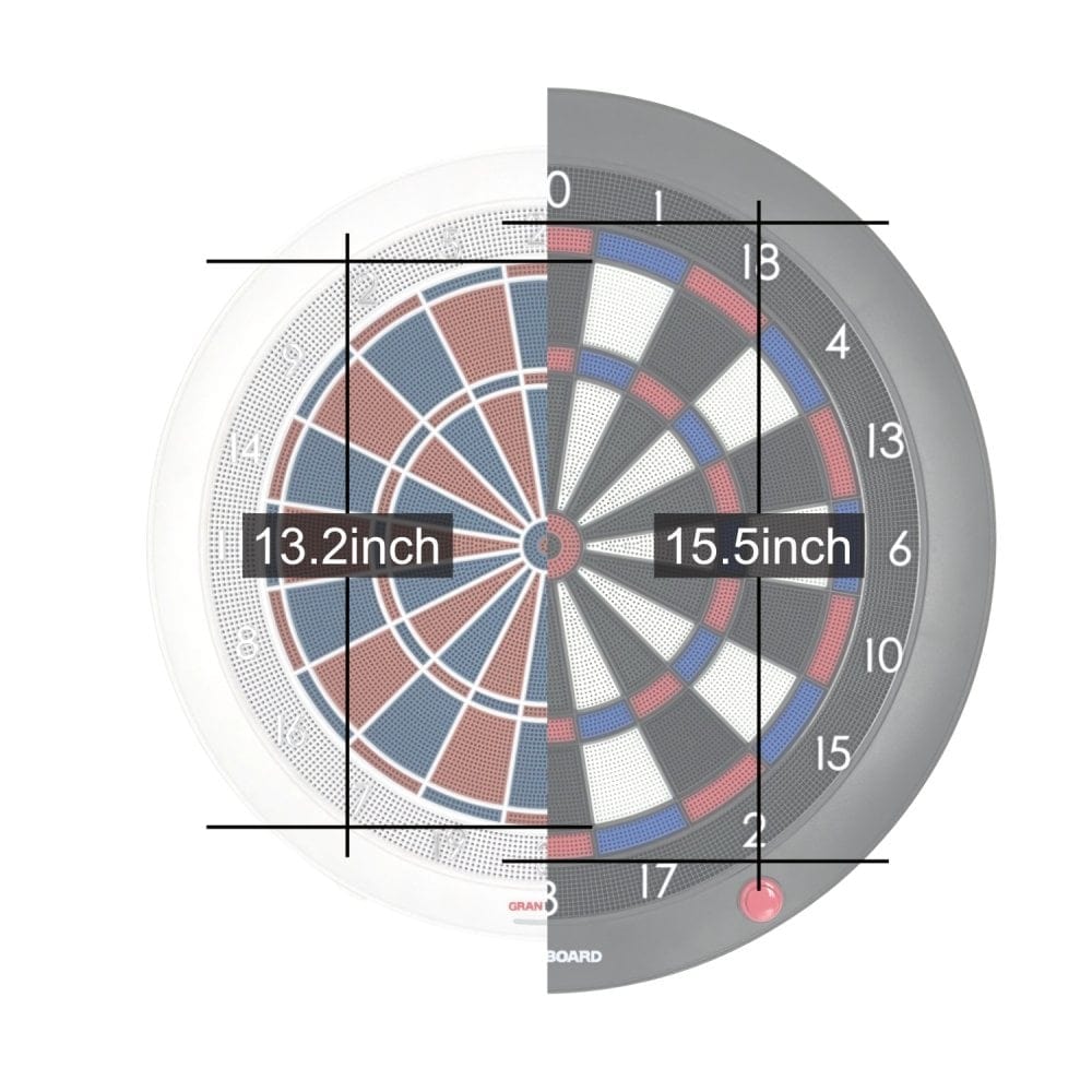 Granboard 132 - Professional Electronic - Soft Tip Dartboard - White