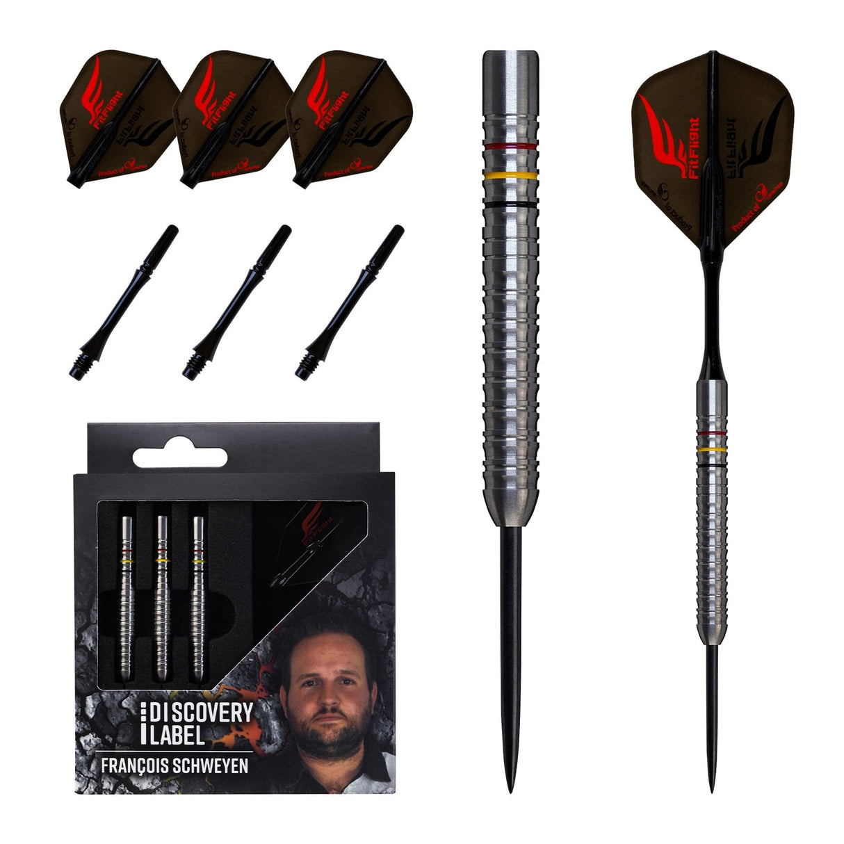 *Cosmo Discovery Label Darts – Stahlspitze – 90 % Wolfram – Francois Schweyen – 22,5 g