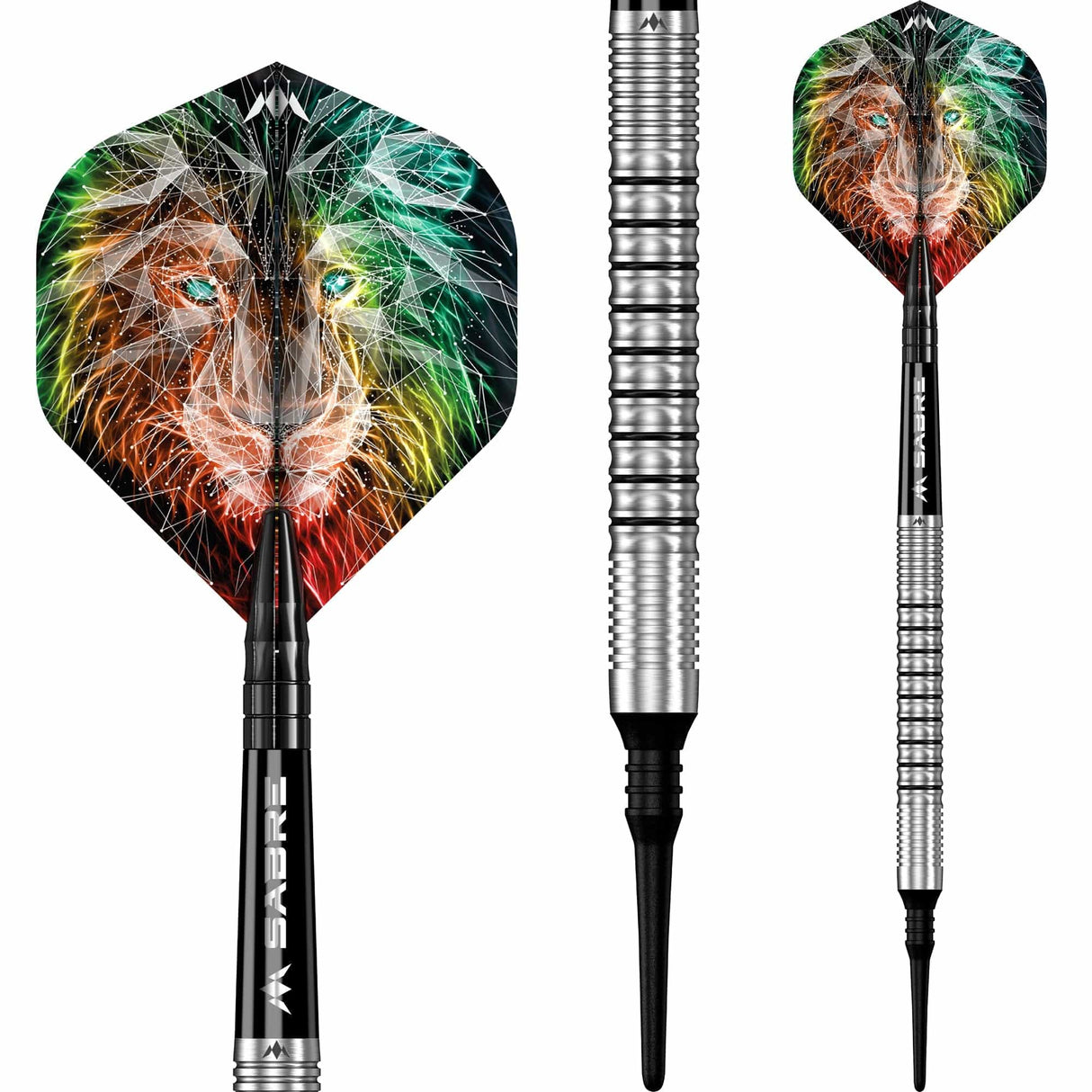 Mission Dominik GrÃ¼llich Darts - Soft Tip - 95% Tungsten - Silver-Black Rings