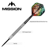 Mission Dominik GrÃ¼llich Darts - Steel Tip - 95% Tungsten - Silver-Black Rings