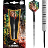 Mission Dominik GrÃ¼llich Darts - Steel Tip - 95% Tungsten - Silver-Black Rings