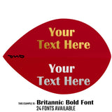 Personalisierte Flights - Hot Foil - 5 Sets - Poly Plain - Birne - Rot
