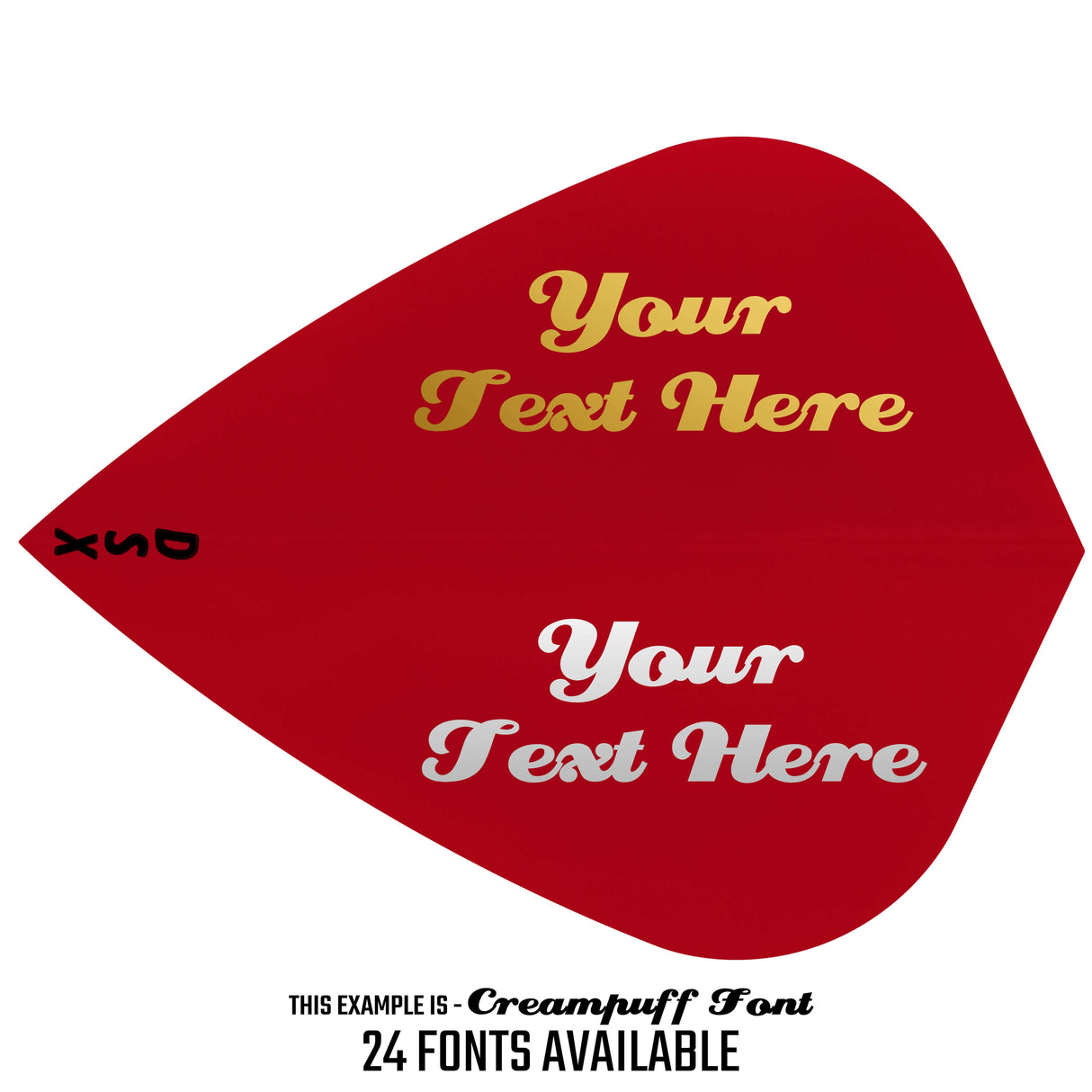 Personalisierte Flights - Extra Strong - Hot Foil - 5 Sets - Kite - Rot