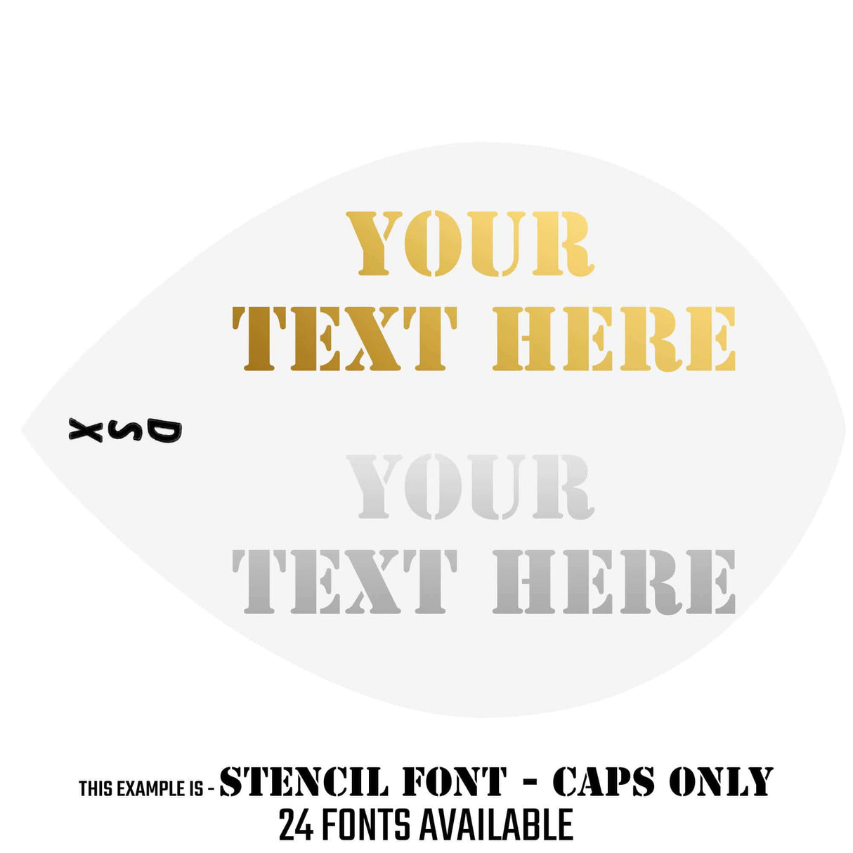 Personalisierte Flights - Extra Strong - Hot Foil - 5 Sets - Birne - Weiß