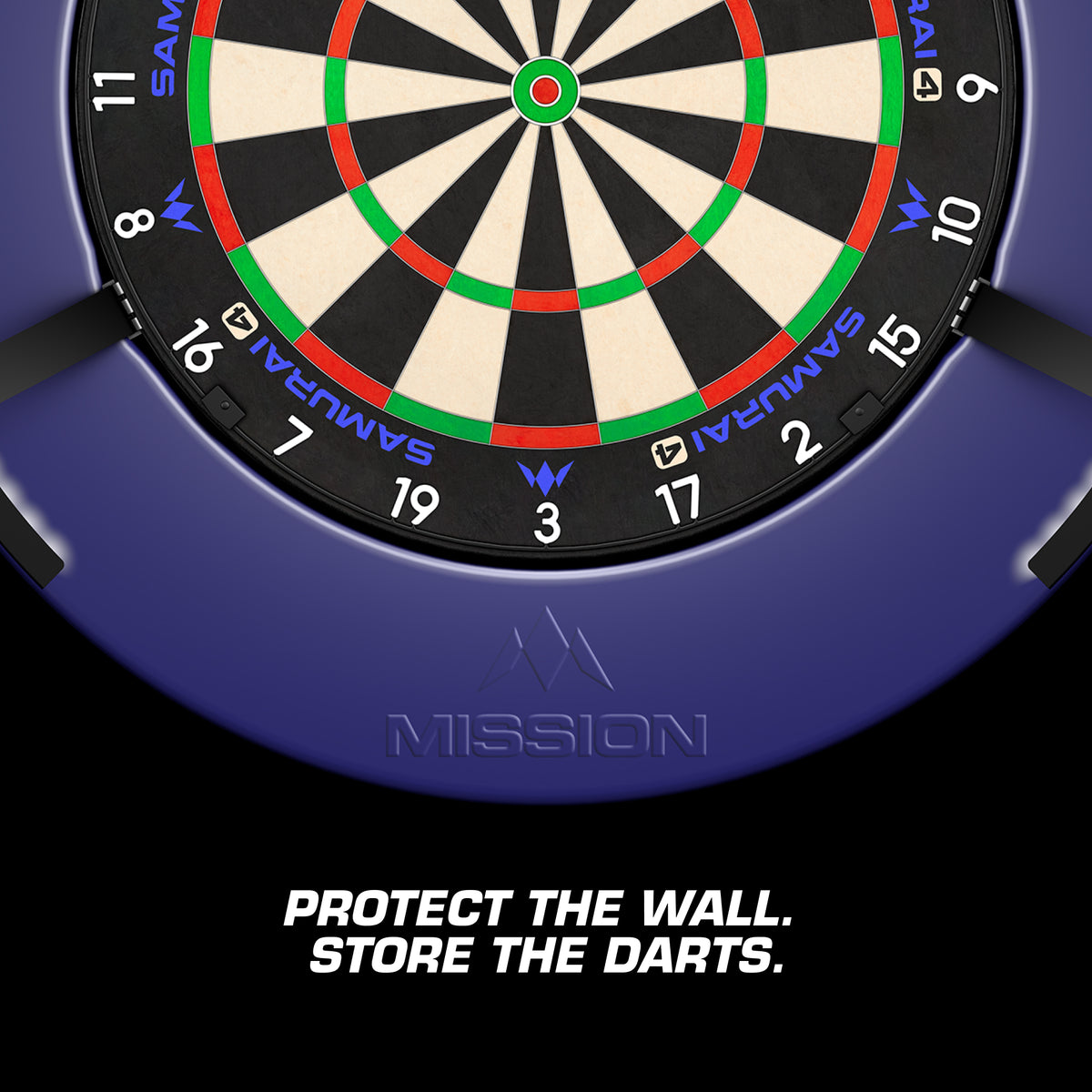 Mission Dartboard Surround - Logo - Integrierter Darthalter