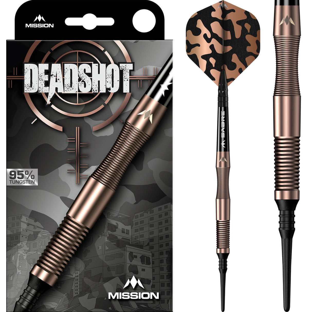 Mission Dead Shot Darts - Welche Spitze - 95% Tungsten - Bronze - 19g