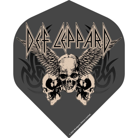 Def Leppard Dart Flights - Official Licensed - 100 Micron - No2 - Std - F1 - Skulls with Wings