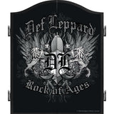 Def Leppard Dartboard-Schrank – Offiziell lizenziert – C7 – Premium Schwarz – Rock of Ages