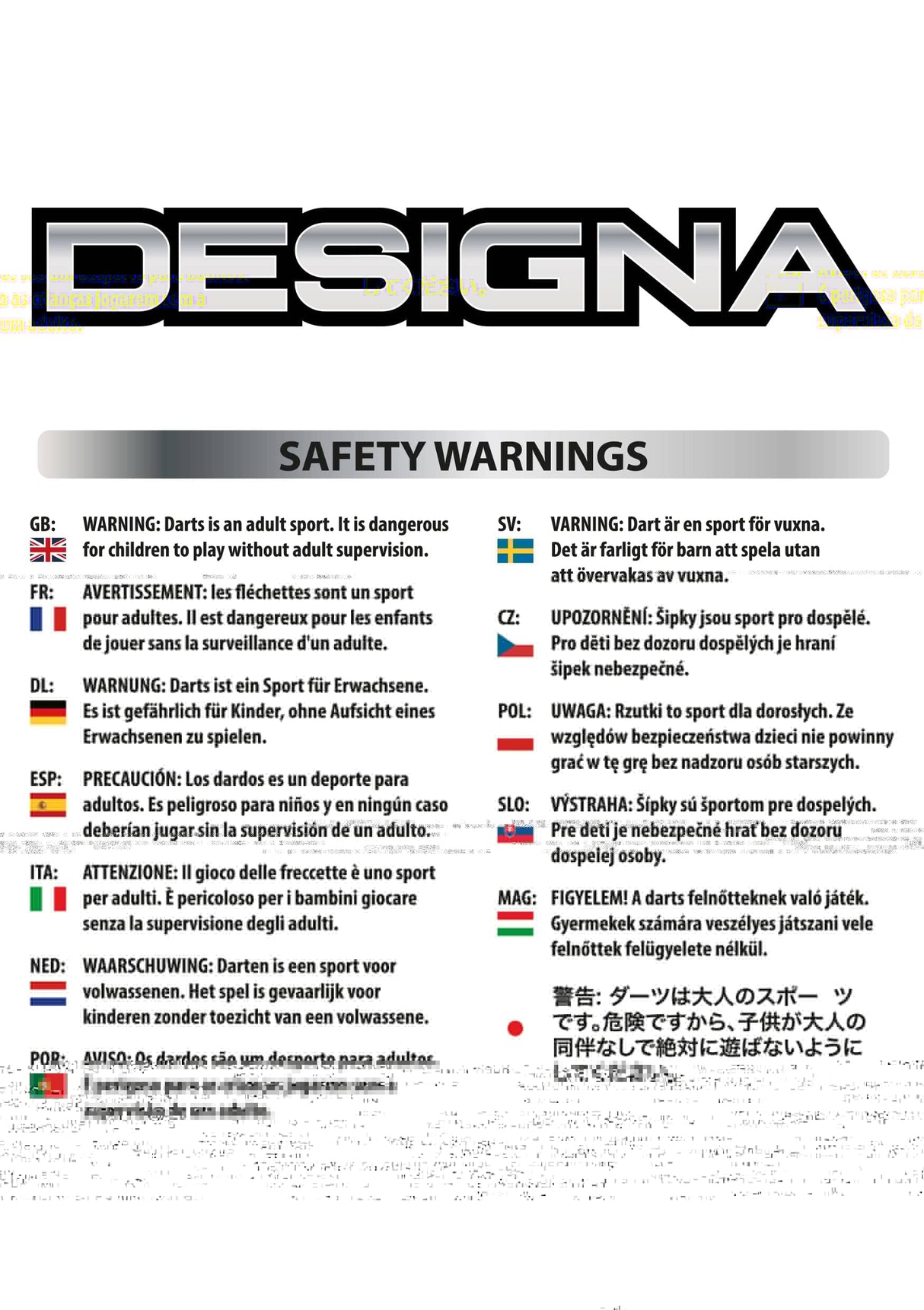 *Designa Exterminator Dartpfeile – Stahlspitze – gerändelt – 28 g