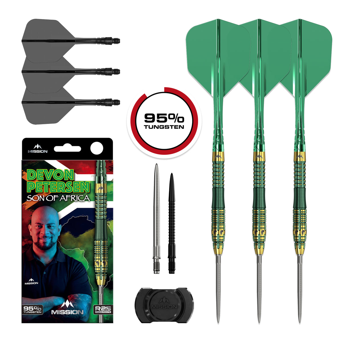 Mission Devon Petersen R2.5 Darts - Stahlspitze - 95% Tungsten