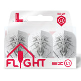 L-Style EZ Dart Flights - Integrierter Schaftdeckel - L1EZ - Dominik Grüllich - Weiß