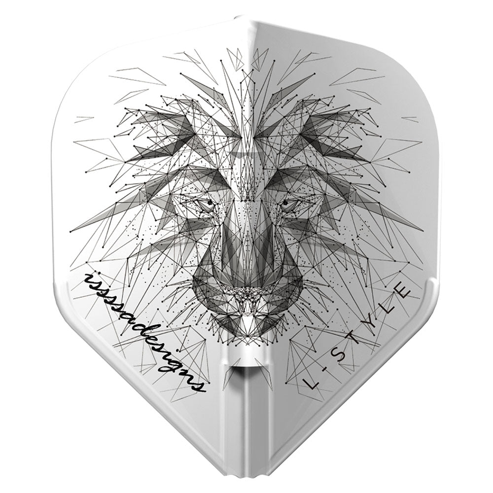 L-Style EZ Dart Flights - Integrierter Schaftdeckel - L1EZ - Dominik Grüllich - Weiß