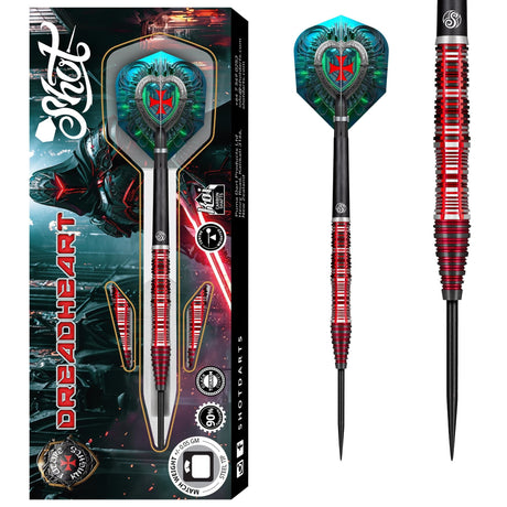 Shot Future Knights Darts - Steel Tip - 90% Tungsten - Dreadheart