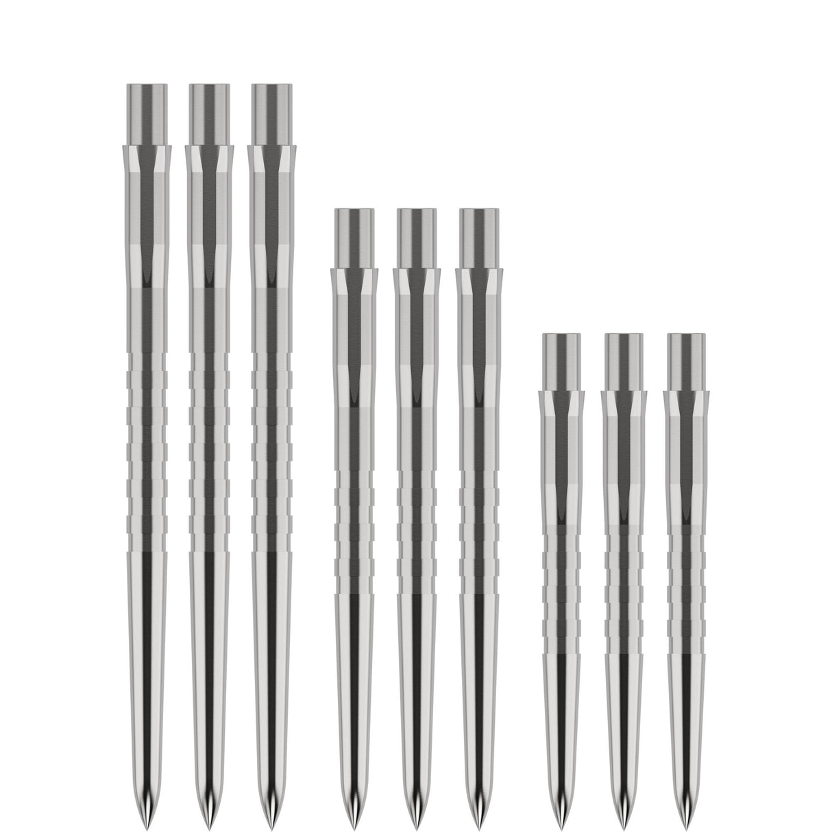 Mission Caliburn Austauschbare Dartspitzen - Geriffelt - Silber