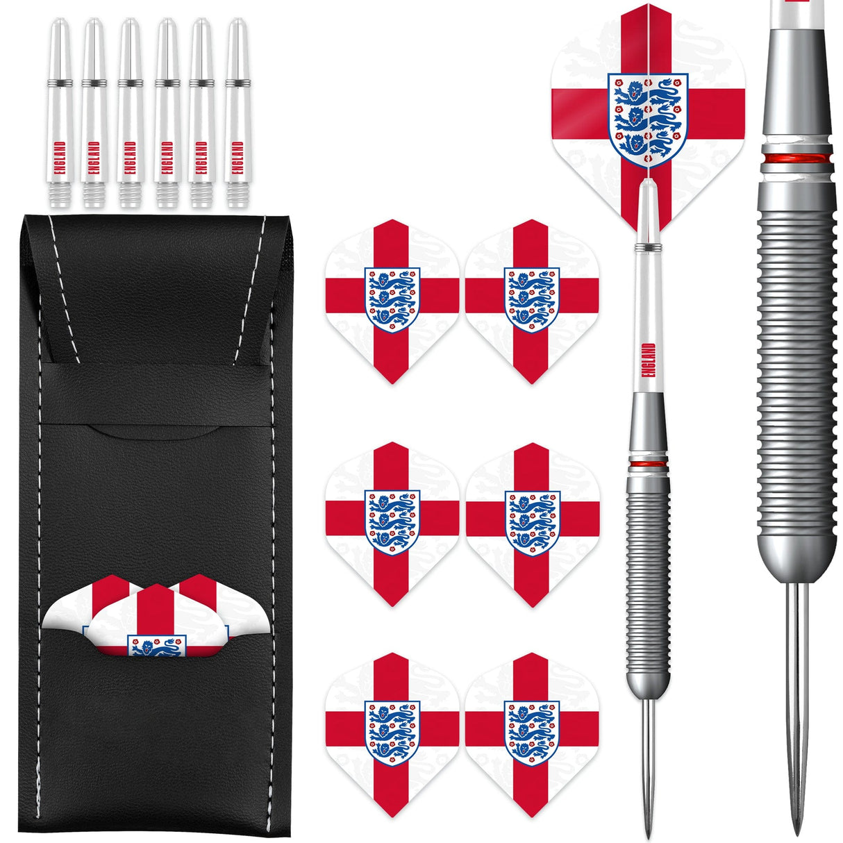 England Football Darts – Steel Tip Messing – Offizielles Lizenzprodukt – Logo – 22 g