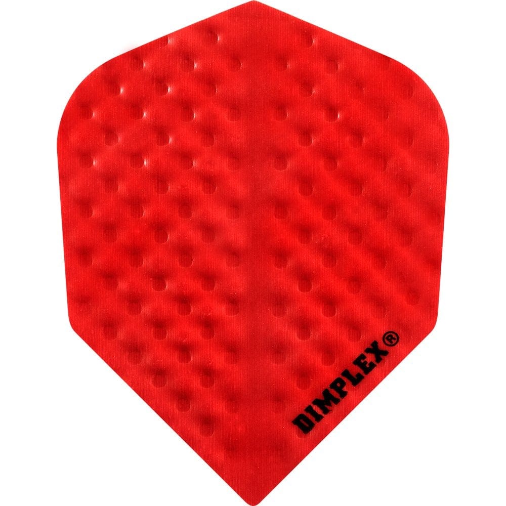 *Harrows Dimplex Dart Flights - Standard Shape - Plain Colours Plain Red