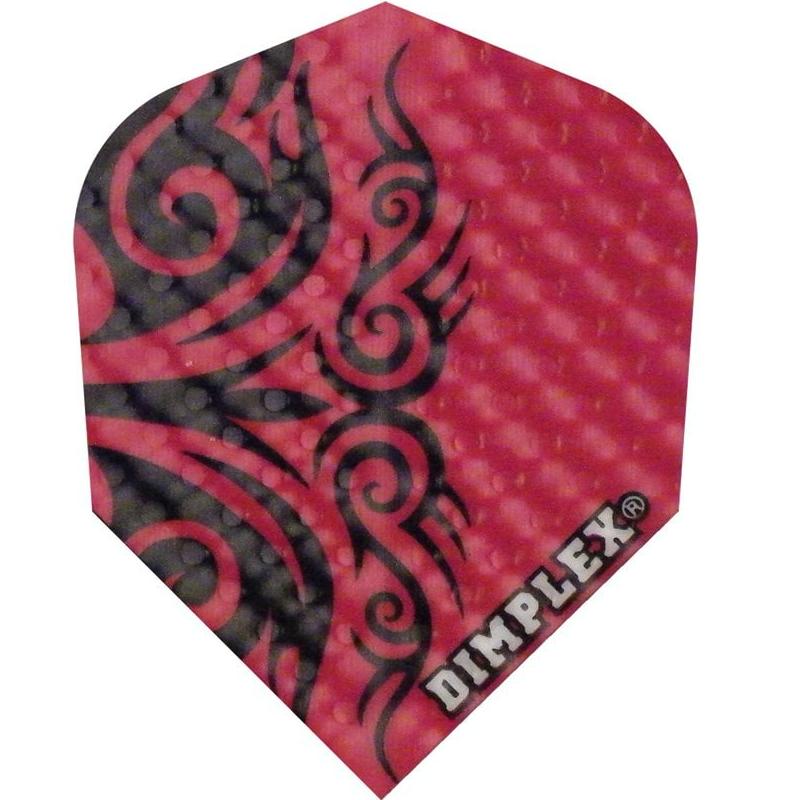 *Harrows Dimplex Dart Flights - Standard Shape - Tribal Red