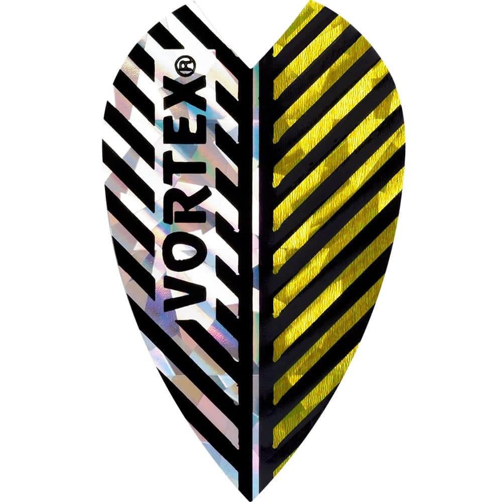 *Harrows Dart Flights - Vortex - Feather - Std - Silver Gold