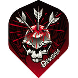 *Designa Dart Flights - Extra Stark - Std - Darts im Totenkopf-Design