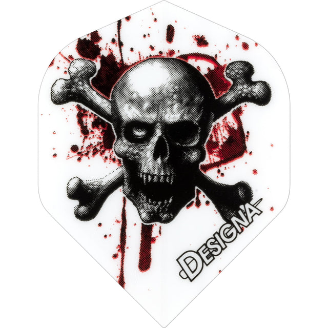 *Designa Dart Flights - Extra Strong - Std - Blood - Skull and Cross