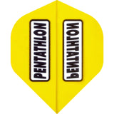 Dart Flights - Pentathlon Colours - Extra Strong - Clear Window - Std Yellow