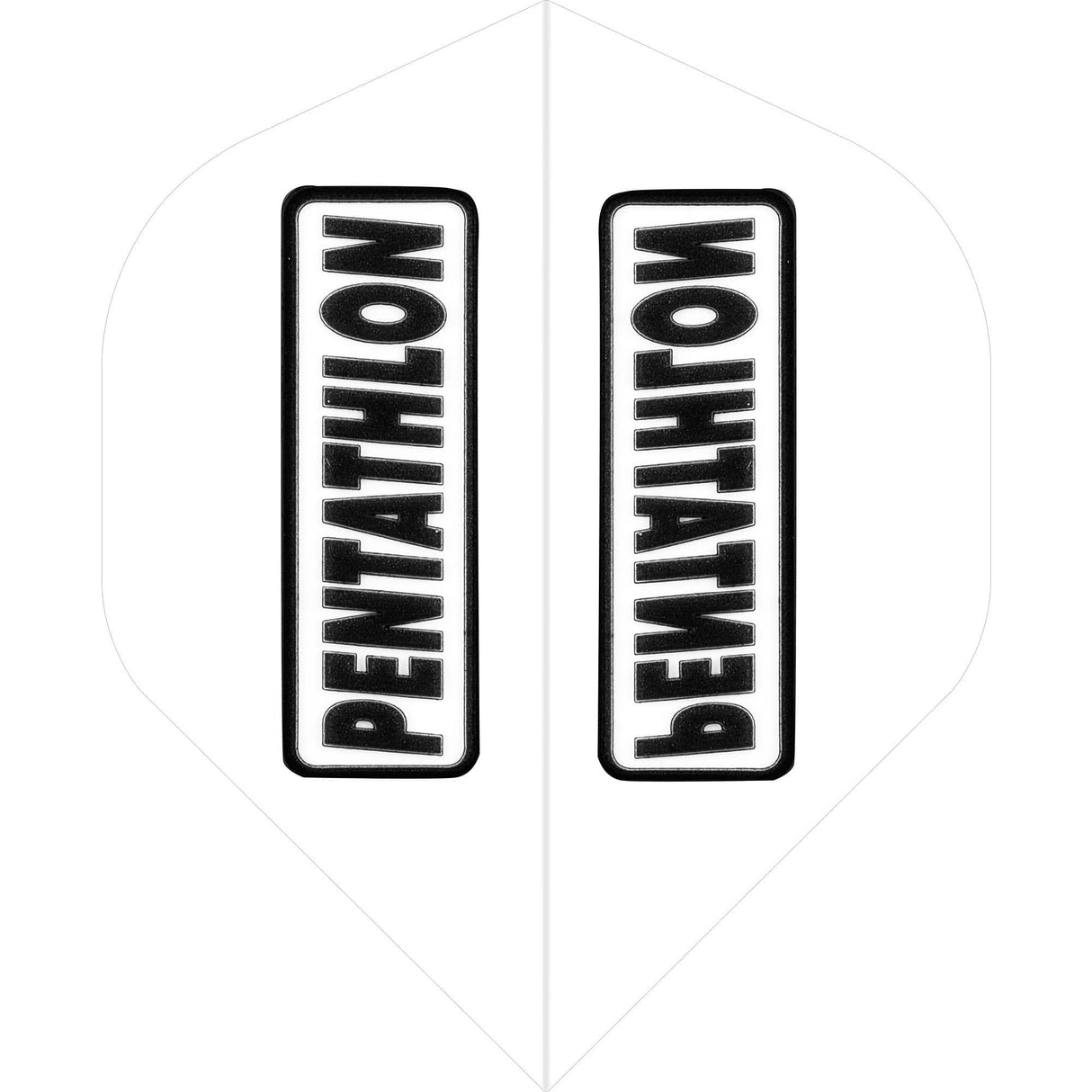 Dart Flights - Pentathlon Colours - Extra Strong - Clear Window - Std White