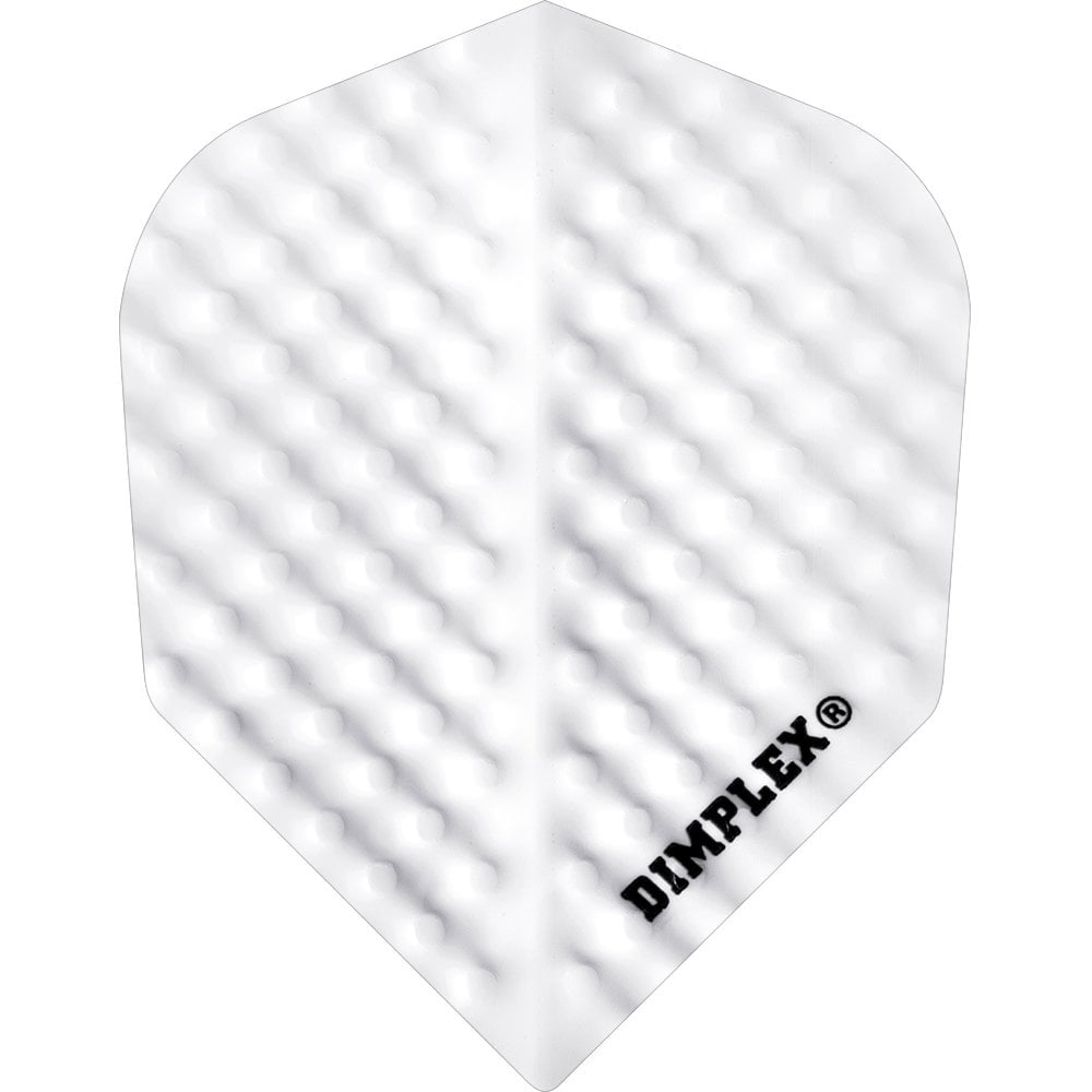 *Harrows Dimplex Dart Flights - Standard Shape - Plain Colours Plain White