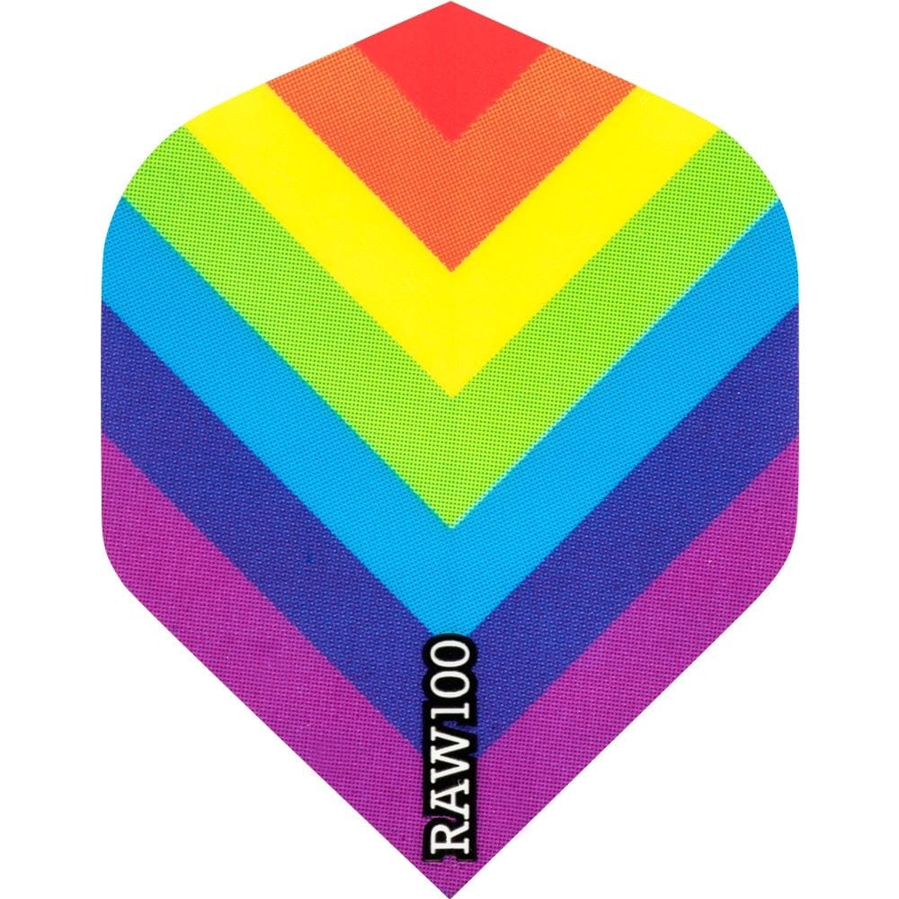 *Dart Flights - Raw 100 - 100 Micron - Std - Arrow Rainbow