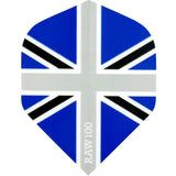 *Dart Flights - Raw 100 - 100 Micron - Std - Union Jack Black Blue